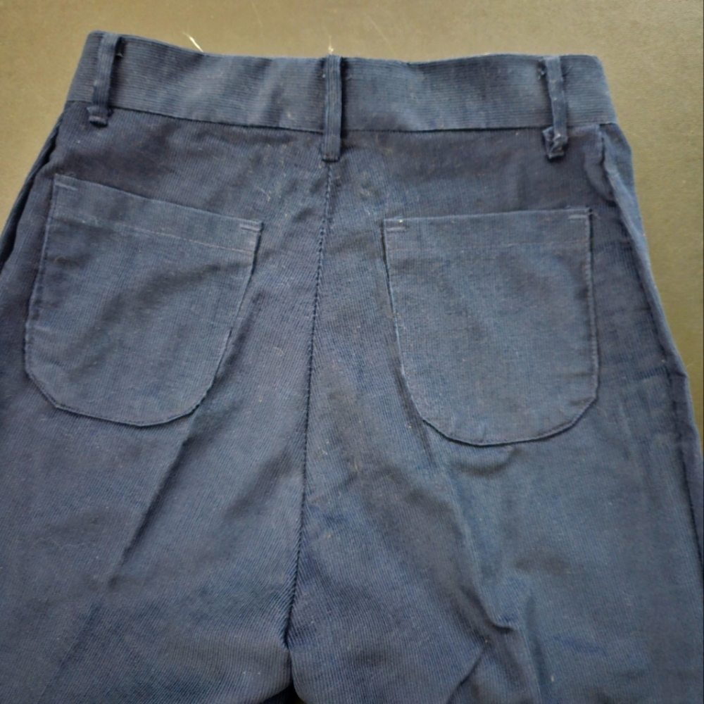 NWOT - Vintage Miss h.i.s. Corduroy Pants - Navy Blue - Size 12